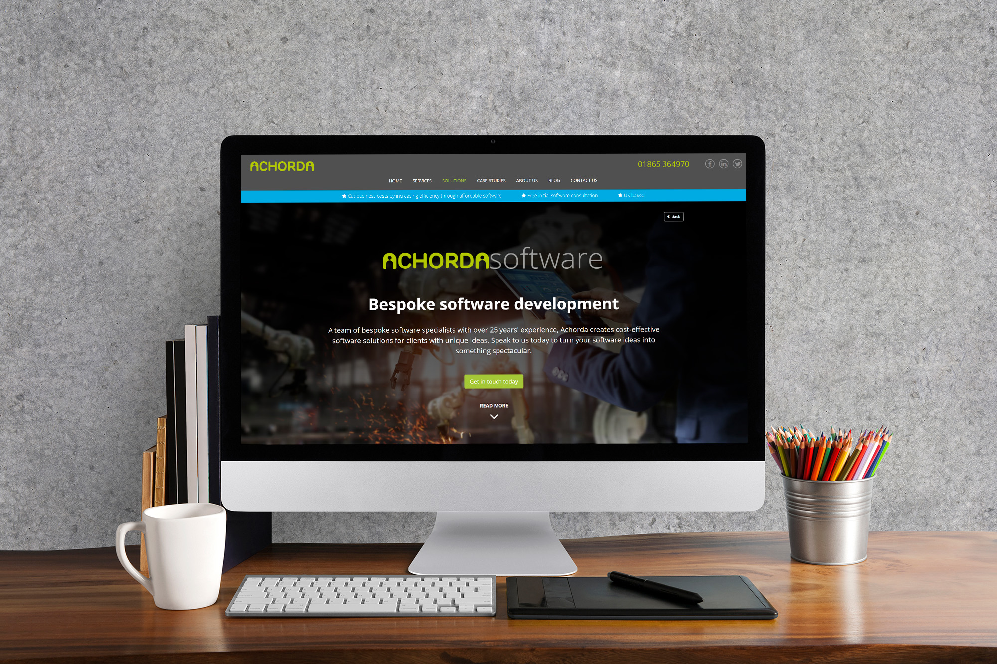 Achorda software solution landing page