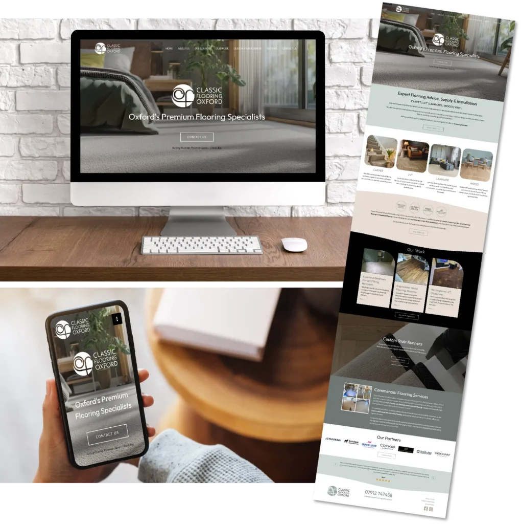 Responsive website design for Classic Flooring Oxford